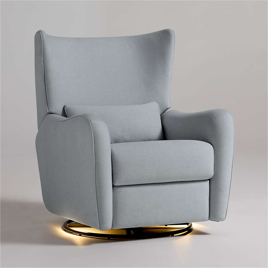 Aurora Winter Sky Nursery Electronic Power Recliner with Night Light