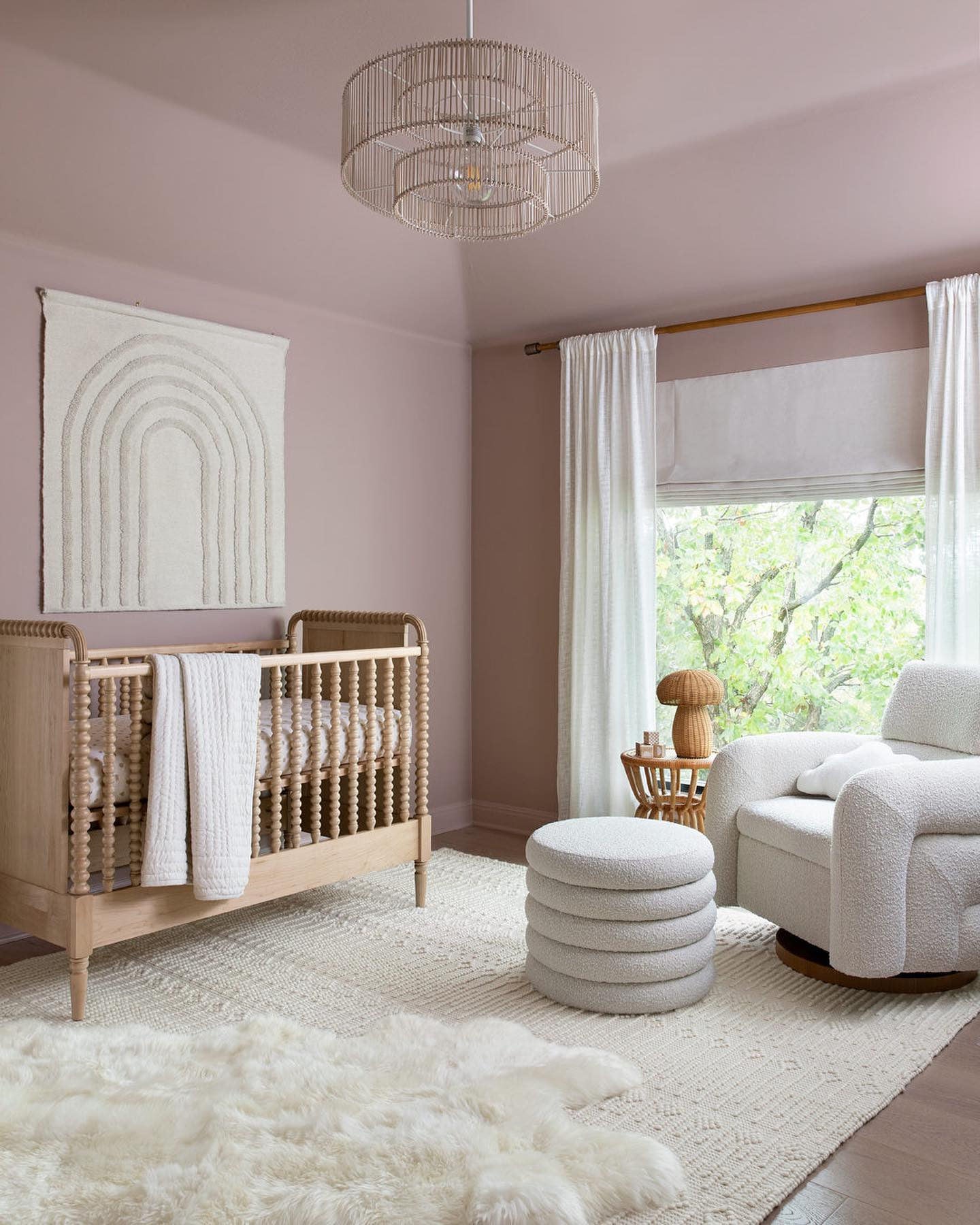 Jenny Lind Maple Wood Spindle Convertible Baby Crib