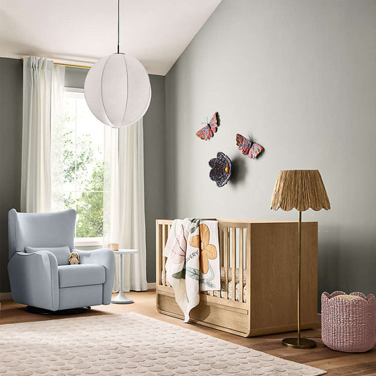 Aurora Winter Sky Nursery Electronic Power Recliner with Night Light