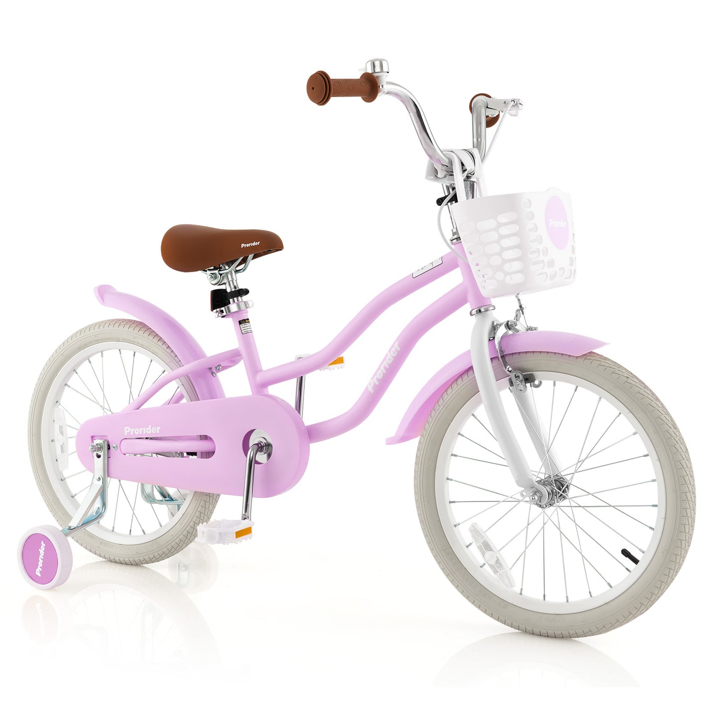 Children Bicycle with Front Handbrake and Rear Coaster Brake-Purple