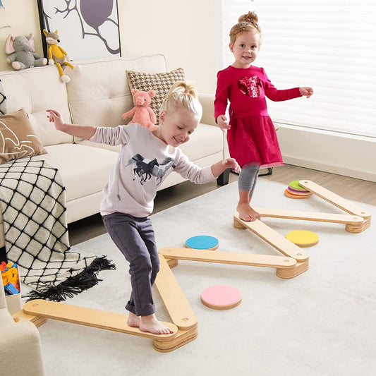 Kids Beam Toy | Wooden Balance Beam | Blissbabies