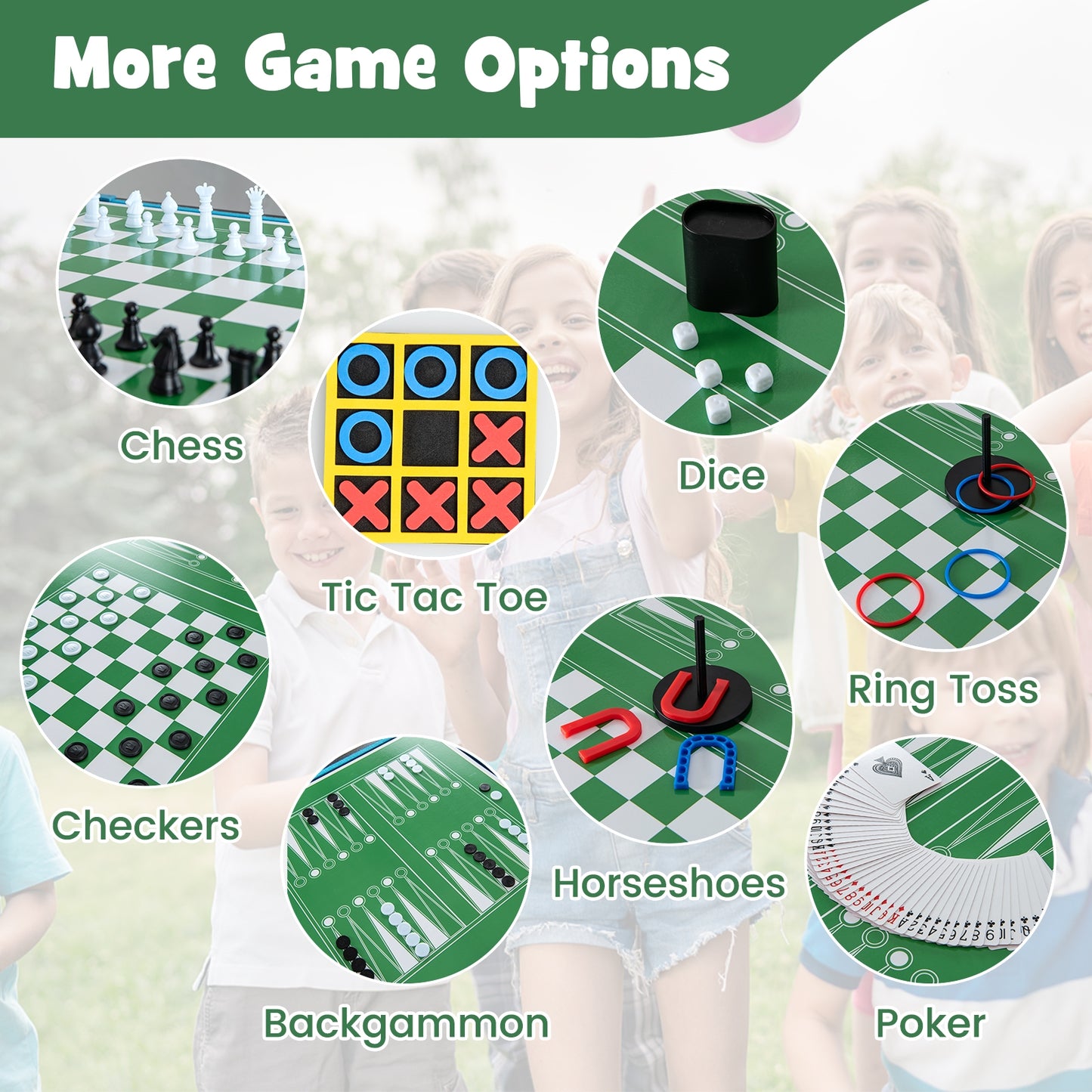 14-in-1 Combo Game Table Set Multi Game Table with Foosball