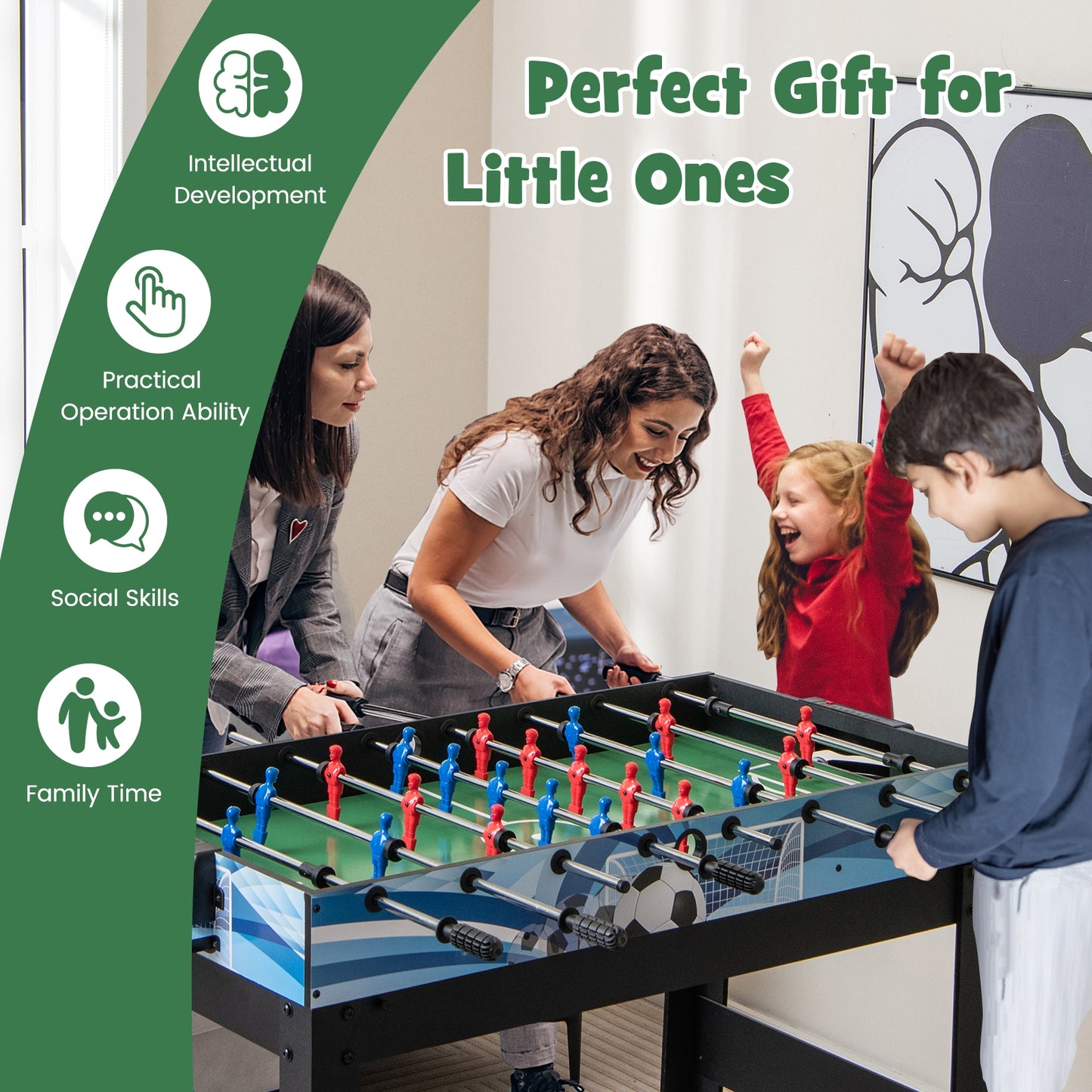 14-in-1 Combo Game Table Set Multi Game Table with Foosball