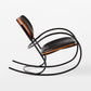 BESE BLACK LEATHER ROCKING CHAIR