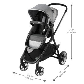 GOLD SensorSafe Shyft Smart Modular Travel System with LiteMax Infant Car Seat (Moonstone Gray)