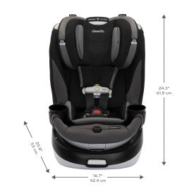 Gold Revolve360 Slim 2 in 1 Rotational Convertible Car Seat (Obsidian Black)