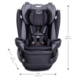 Gold Revolve360 Extend All-in-One Rotational Car Seat with SensorSafe (Onyx Black)