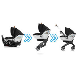 Gold Shyft DualRide with Carryall Storage Infant Car Seat and Stroller Combo (Onyx Black)