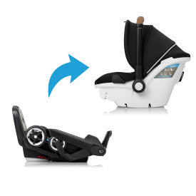 Gold Shyft DualRide with Carryall Storage Infant Car Seat and Stroller Combo (Onyx Black)