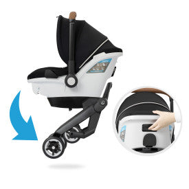 Gold Shyft DualRide with Carryall Storage Infant Car Seat and Stroller Combo (Onyx Black)