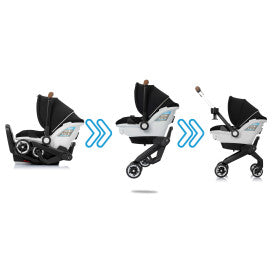 Gold Shyft DualRide with Carryall Storage Infant Car Seat and Stroller Combo (Moonstone Gray)