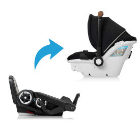 Gold Shyft DualRide with Carryall Storage Infant Car Seat and Stroller Combo (Moonstone Gray)