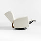 Seesaw Cream Nursery Power Recliner Chair w/ Electronic Control and USB with Metal Base