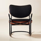BESE BLACK LEATHER ROCKING CHAIR