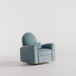 Miles Fawn Beige Velvet Nursery Power Recliner Chair with Wooden Base