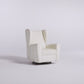Seesaw Cream Nursery Power Recliner Chair w/ Electronic Control and USB with Metal Base