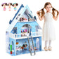 Wooden Dollhouse 3-Story Pretend Playset with Furniture and Doll Gift for Age 3+ Year