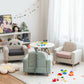 Kids Sofa with Armrest and Thick Cushion-Gray
