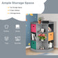 3-Tier Kids Storage Shelf Corner Cabinet with 3 Baskets-Gray