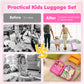 2 Pieces Kids Carry-on Luggage Set with 12 Inch Backpack-Pink