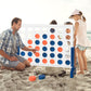 Wooden 4 in a Row Game Toy For Adults Kids with Carrying bag-White