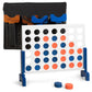 Wooden 4 in a Row Game Toy For Adults Kids with Carrying bag-White