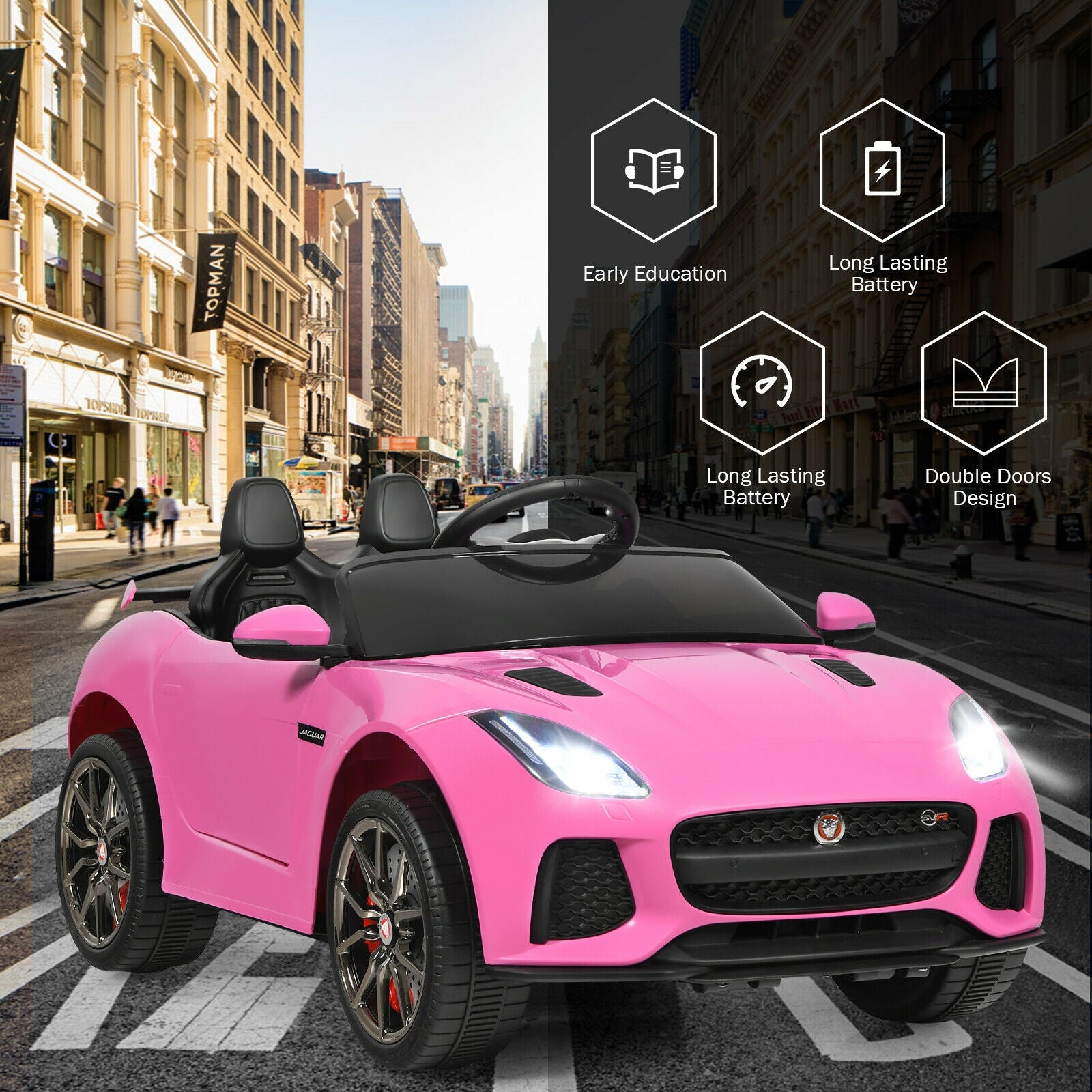 kids pink  riding car | 12v remote control car | Blissbabies