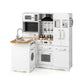 Wooden Kid's Corner Kitchen Playset with Stove for Toddlers-White