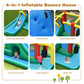 Inflatable Water Slide Climbing Bounce House with Tunnel and 735W Blower