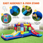 Inflatable Bounce House with 680W Blower and Ball Pit