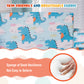 2-in-1 Convertible Kids Sofa with Velvet Fabric-Light Blue