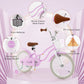 Children Bicycle with Front Handbrake and Rear Coaster Brake-Purple