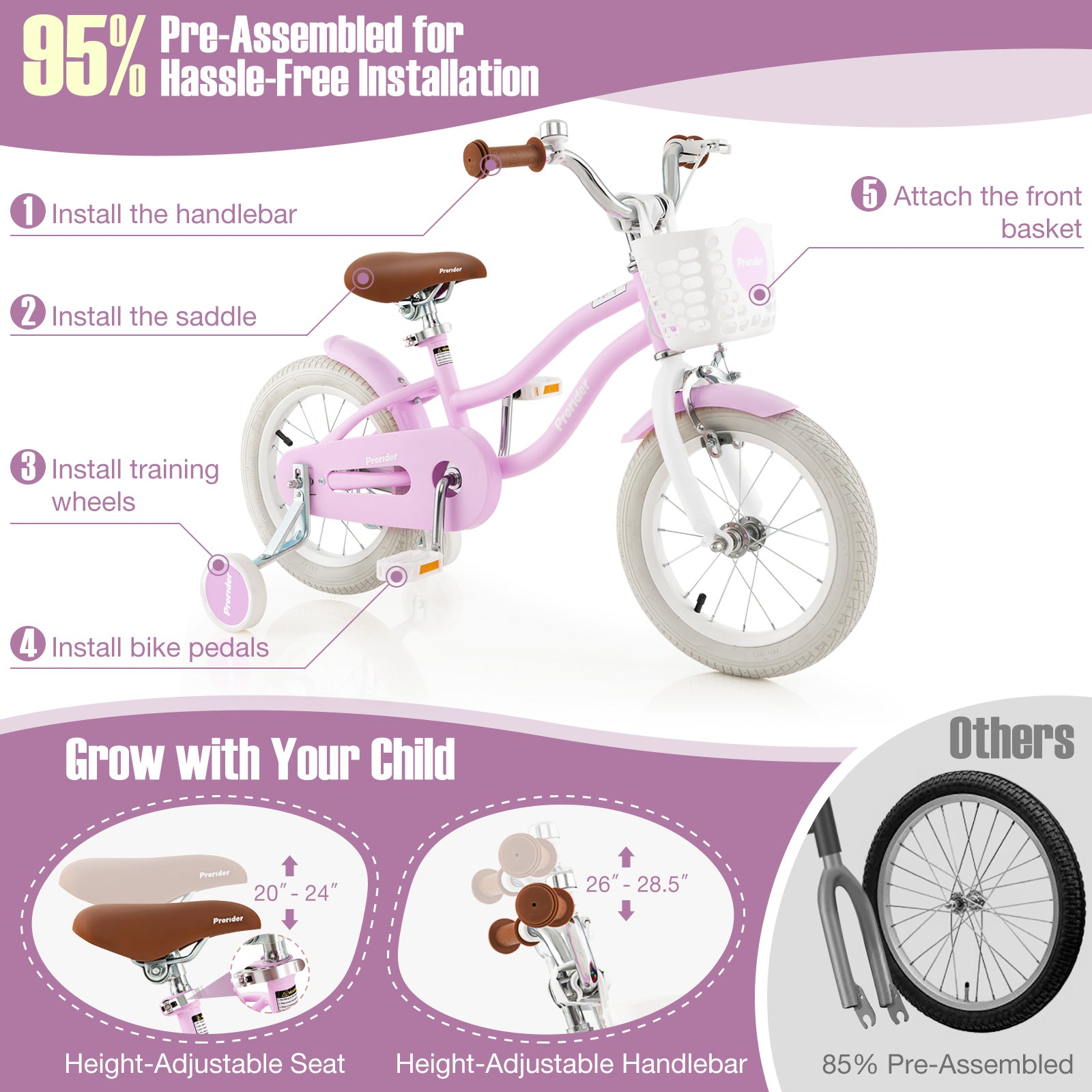 Kids Stylish Bike | 14 Inch Childs Bike | Blissbabies