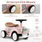 Kids Sit to Stand Vehicle with Working Steering Wheel and Under Seat Storage-Pink