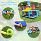 Inflatable Jumping Castle Bounce House with Dual Slides without Blower