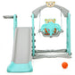 3 in 1 Toddler Climber and Swing Set Slide Playset-Green