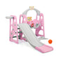 3 in 1 Toddler Climber and Swing Set Slide Playset-Pink