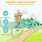 18" Kid's Bike with Training Wheels and Adjustable Handlebar Seat-Green