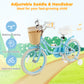 18" Kid's Bike with Training Wheels and Adjustable Handlebar Seat-Blue