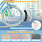 18" Kid's Bike with Training Wheels and Adjustable Handlebar Seat-Blue