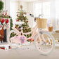18" Kid's Bike with Training Wheels and Adjustable Handlebar Seat-Pink