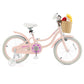 18" Kid's Bike with Training Wheels and Adjustable Handlebar Seat-Pink
