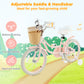 18" Kid's Bike with Training Wheels and Adjustable Handlebar Seat-Pink