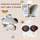 Kids Modern Toy Kitchen Playset with Attractive Lights and Sounds-Coffee