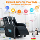Kids Recliner Chair with Side Pockets and Footrest-White