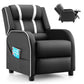Kids Recliner Chair with Side Pockets and Footrest-White