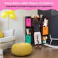 3-Tier Kids Storage Shelf Corner Cabinet with 3 Baskets-Brown