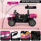 2-Seater Kids Ride On Dump Truck with Dump Bed and Shovel-Pink