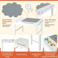 Wooden Kids Multi Activity Play Table with Storage Paper Roll-White