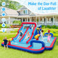 Inflatable Bounce House with 2 Water Slides and 3 Water Cannons With 750W Blower